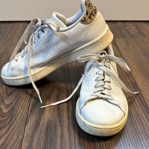 Adidas Women's White and Tan Sneakers